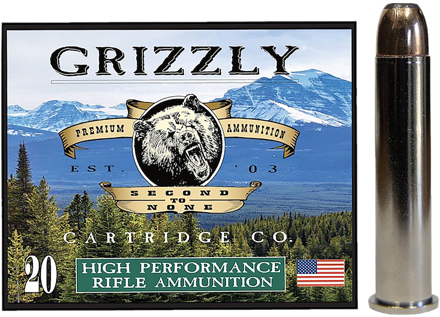 Grizzly Rifle Ammunition .45-70 Gov +P 350 Grain 20-Rounds BFP - Grizzly Ammo