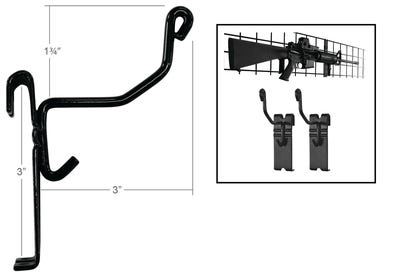 Gun Storage Solutions Black Gridwall Rifle Cradles - Gun Storage Solutions
