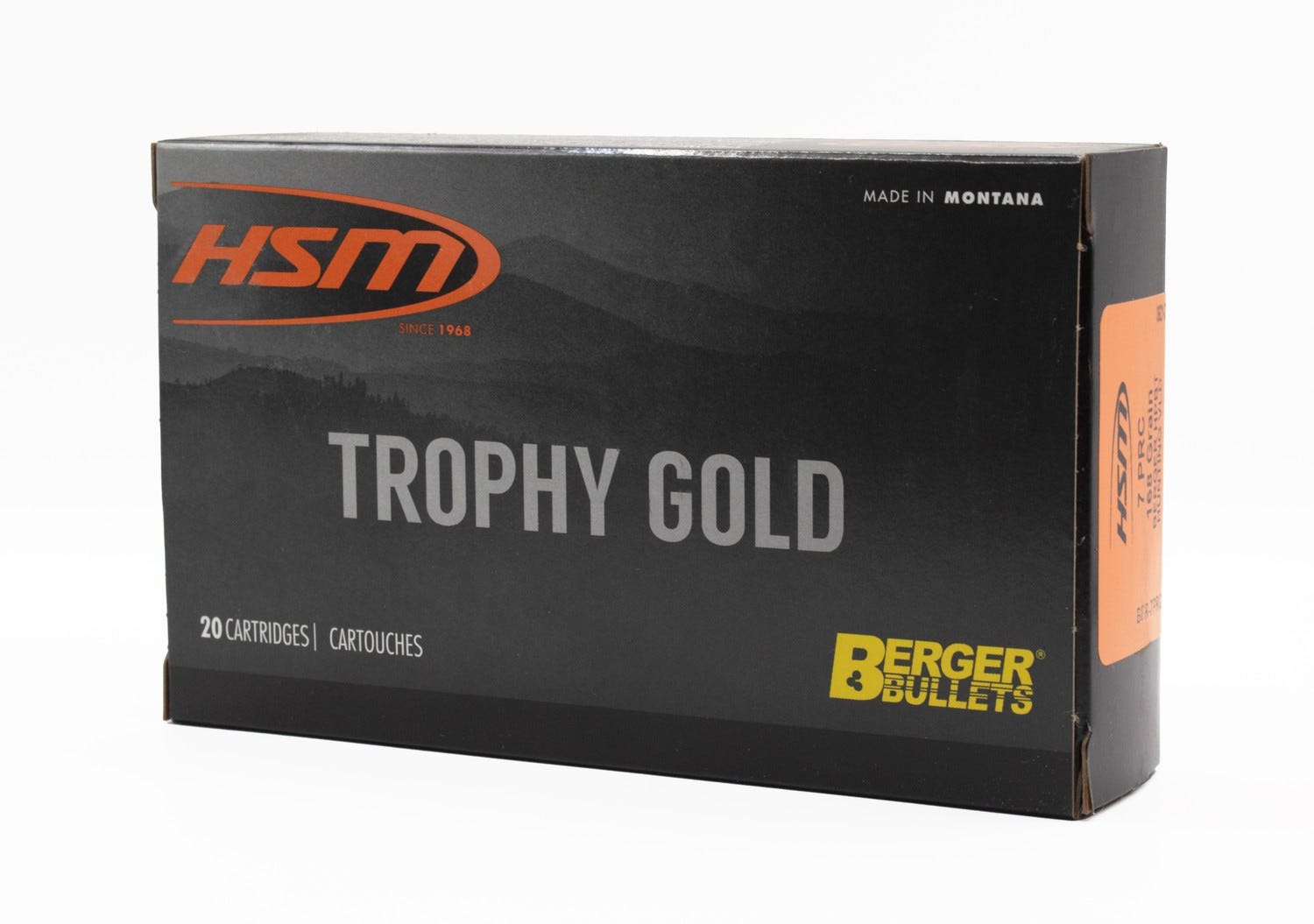 HSM/Hunting Shack Trophy Gold 7mm PRC 168 Grain 20-Rounds Berger VLD Hunting - HSM
