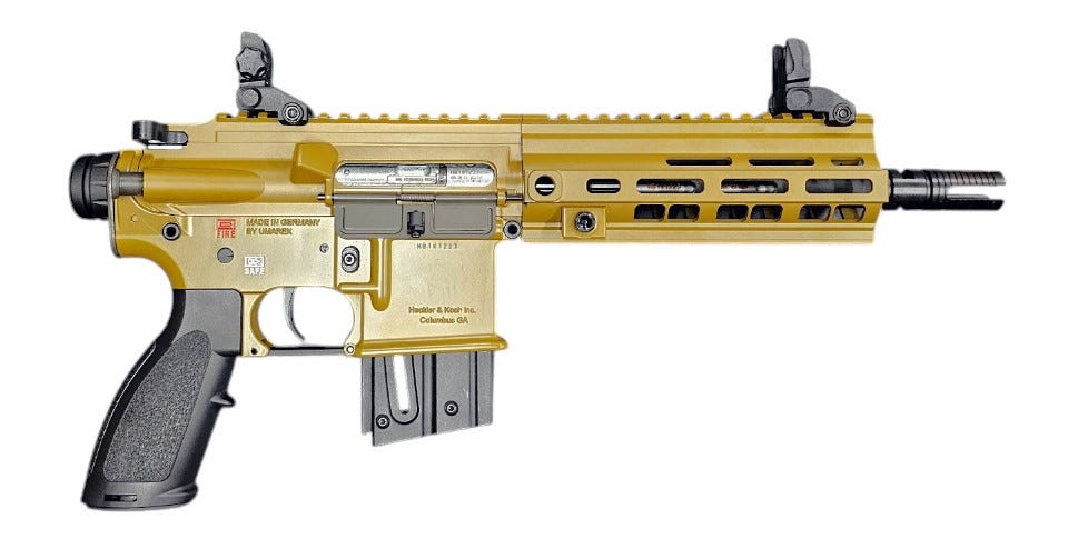 heckler and koch hk416 pistol ral8000 .22 lr 8.5 barrel 10-rounds
