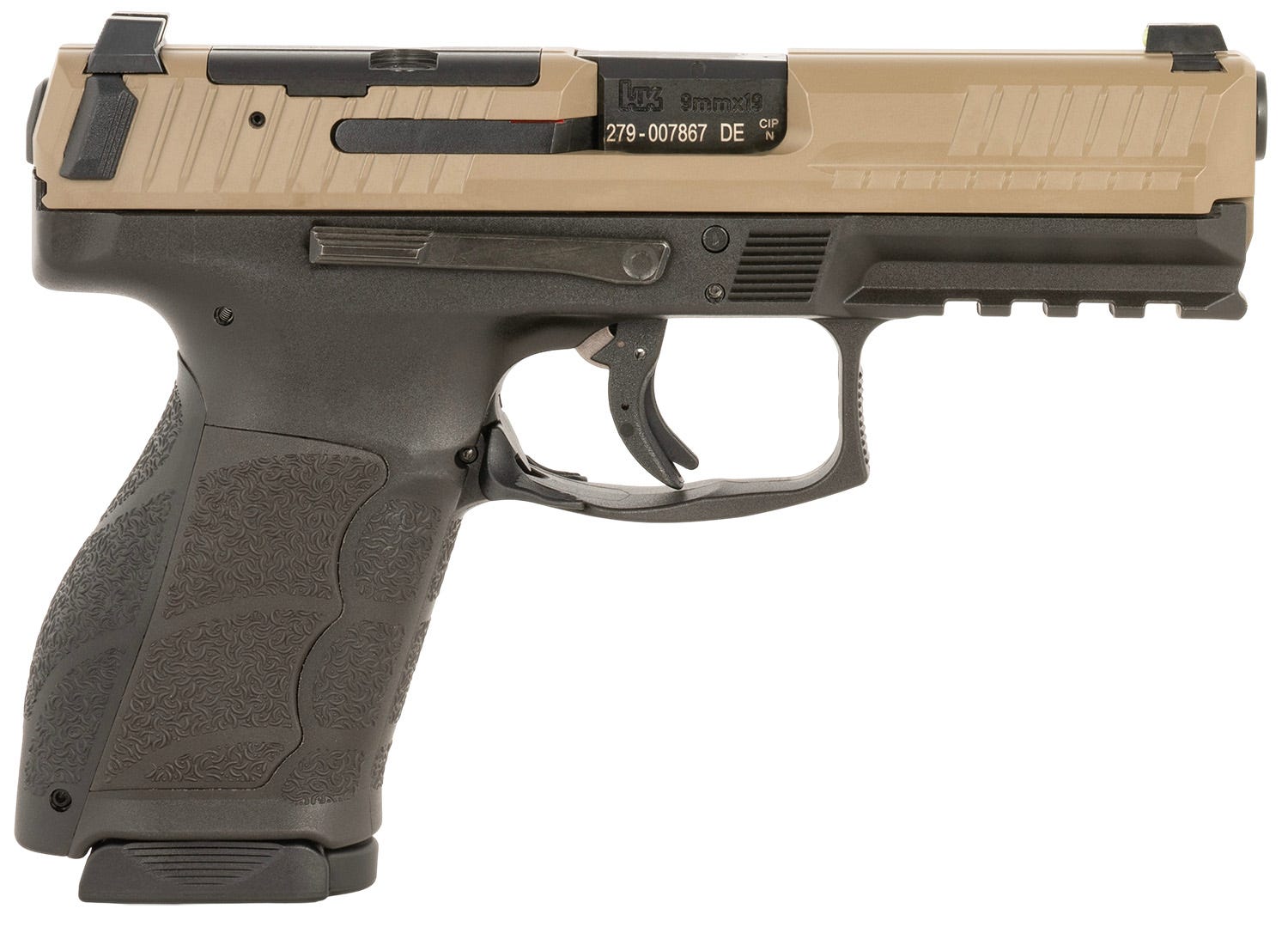 heckler and koch vp9a1 flat dark earth / brown 9mm 4.53 barrel 15-rounds or