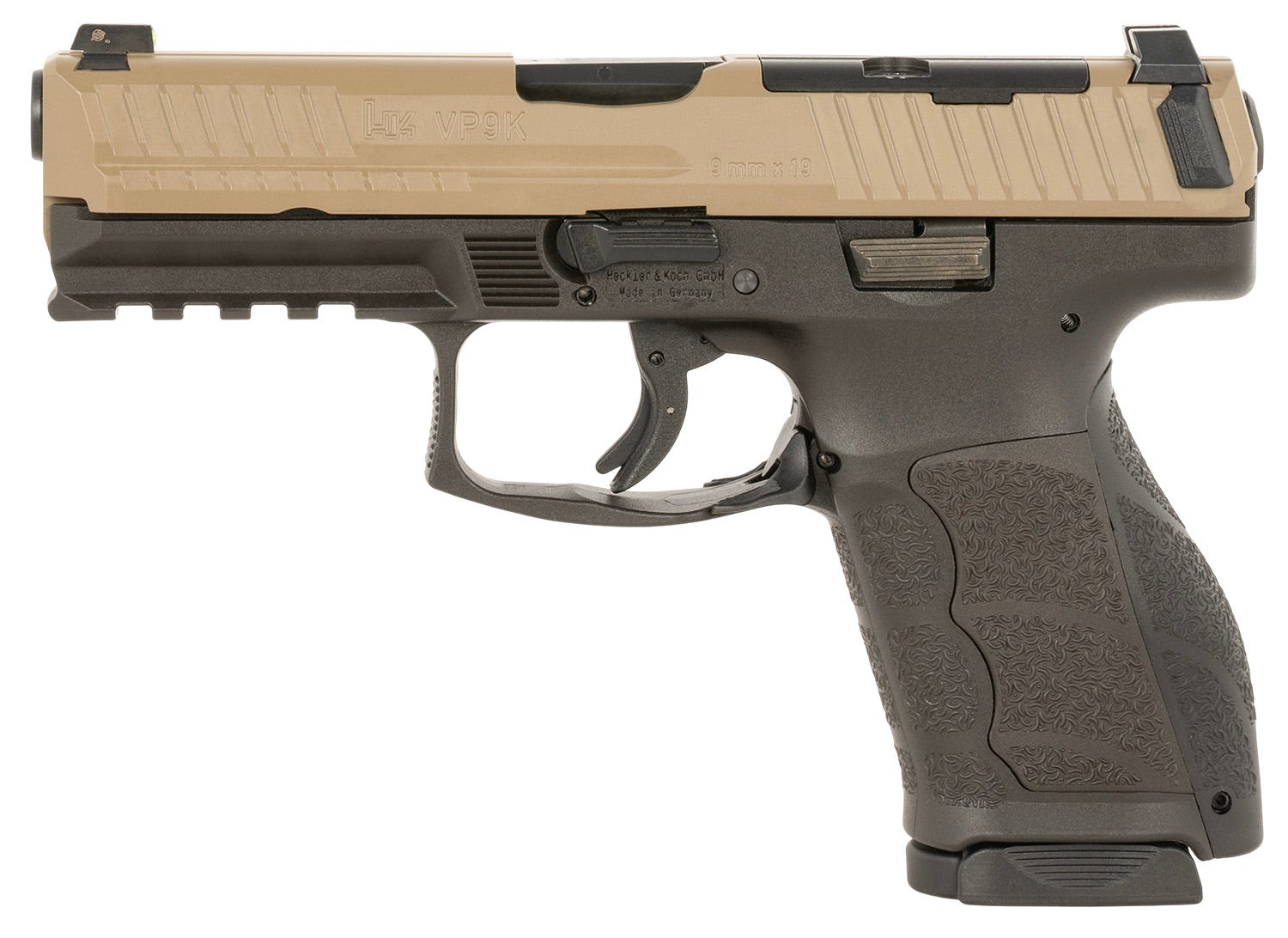 heckler and koch vp9a1 k flat dark earth / black 9mm 4.09 barrel 15-rounds