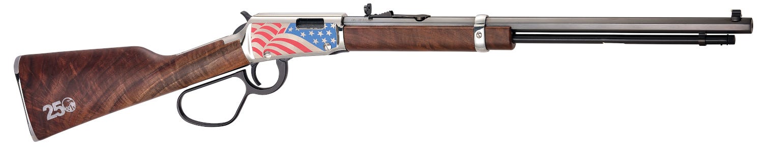 H1 America 250th Anniversary Tribute Ed 22lr Lever Action Rifle - H1 America 250th Annv Ed .22lr 20''''bbl 16rd Black/Walnut