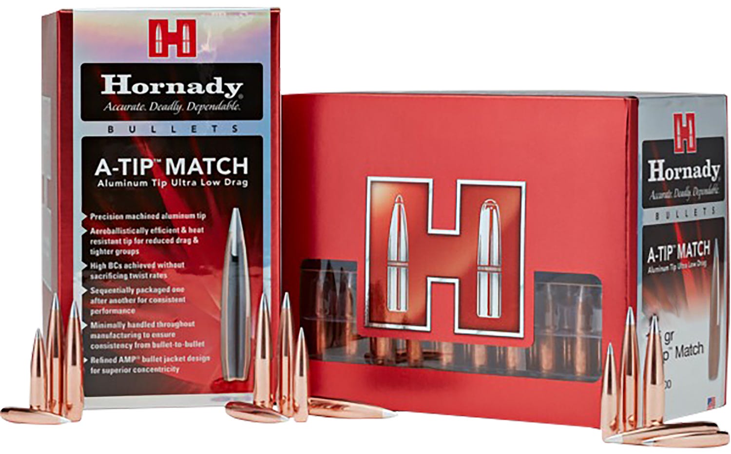Hornady A-Tip Match 6.5mm / .264 153 Grain 500-Count ATM - Hornady