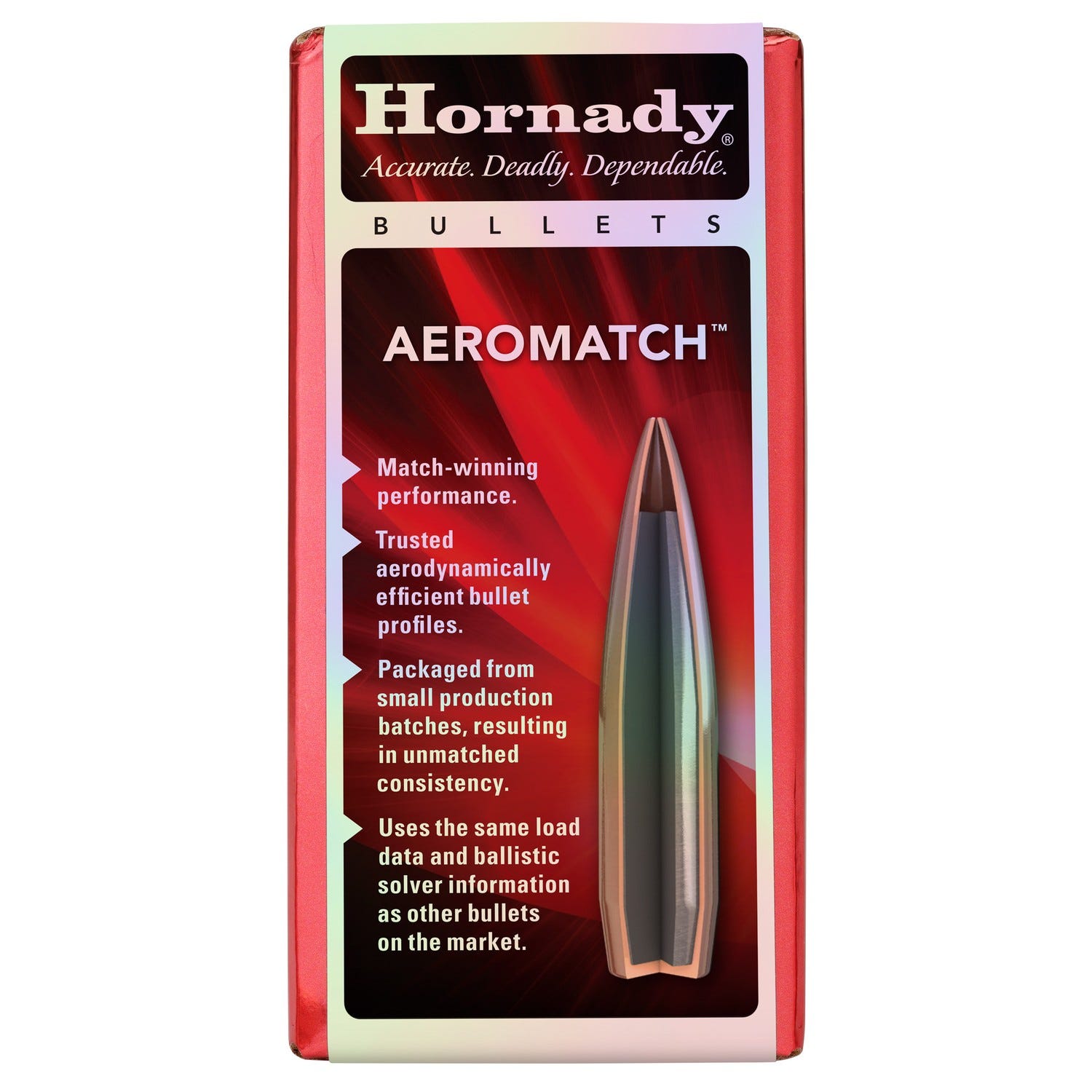 Hornady Hornady Aeromatch 6.5mm / .264 140 Grain 100-Count Aeromatch - $46.79 at GrabAGun