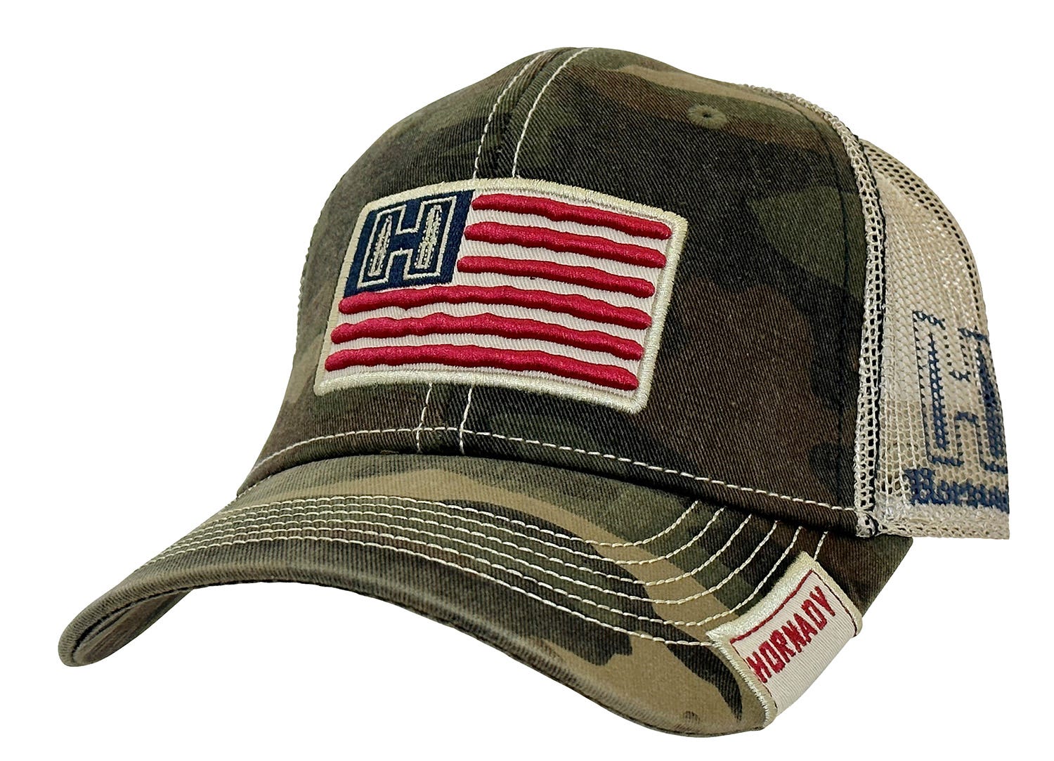 Hornady Camo American Flag Patch Hat