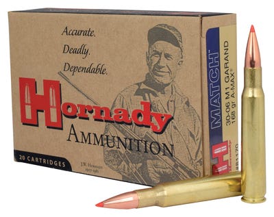 nady Vintage Match Brass .30-06 Springfield 168 Grains Extremely Low Drag-Match 20 Rds Per Box Ammo