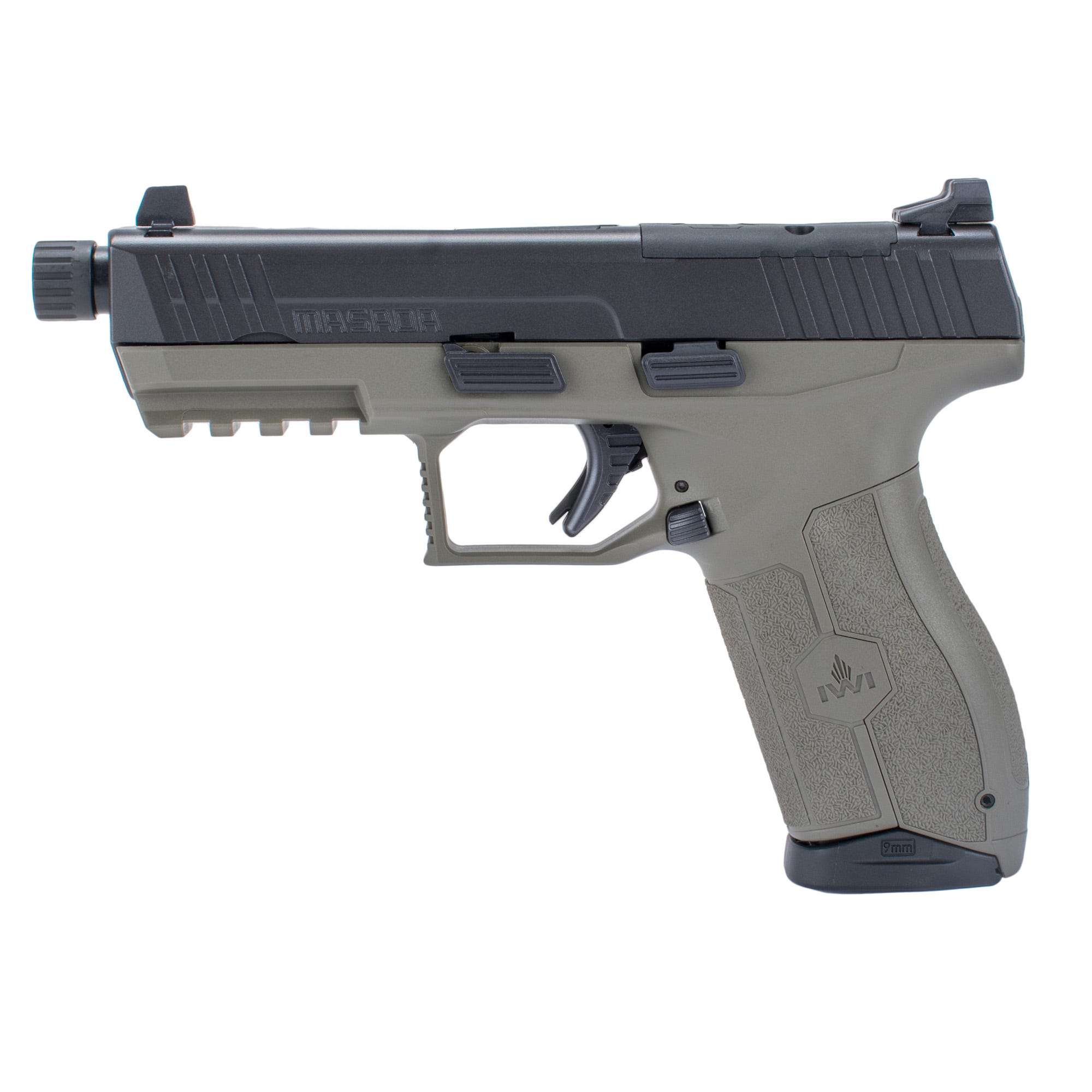 IWI Masada OD Green 9mm 4.6 Barrel 17-Rounds Threaded Barrel - IWI - Israel Weapon Industries