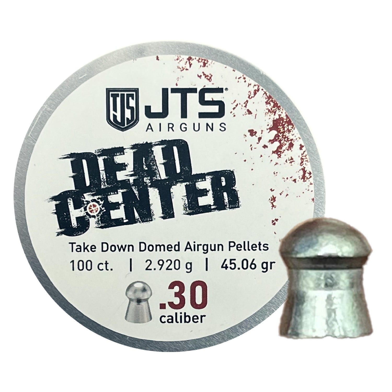 JTS Group Dead Center .30 Caliber 45.06 Grain 100-Count Domed - JTS Shotguns