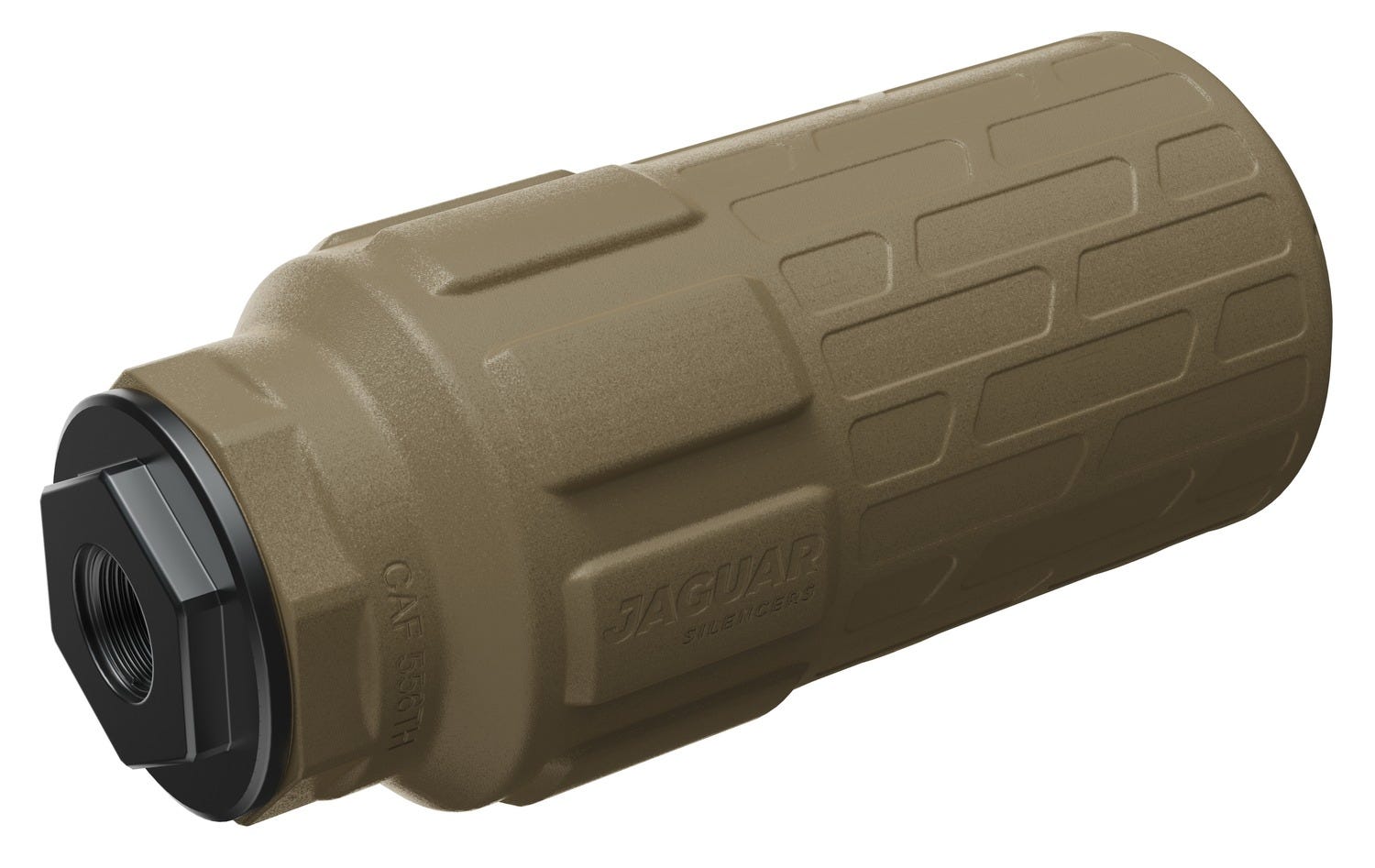 Jaguar Silencers CAF556T Fatty Titanium Flat Dark Earth 5.56 1/2x28 HUB - BUKTEK