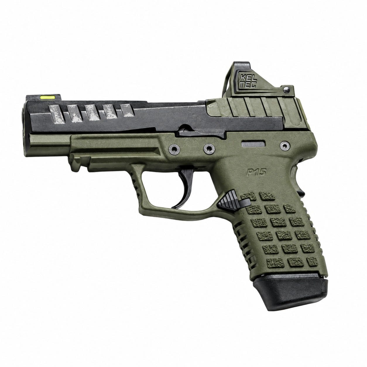 Kel-Tec P15 OD Green 9mm 4 Barrel 15-Rounds OR w/ Viridian RFX11