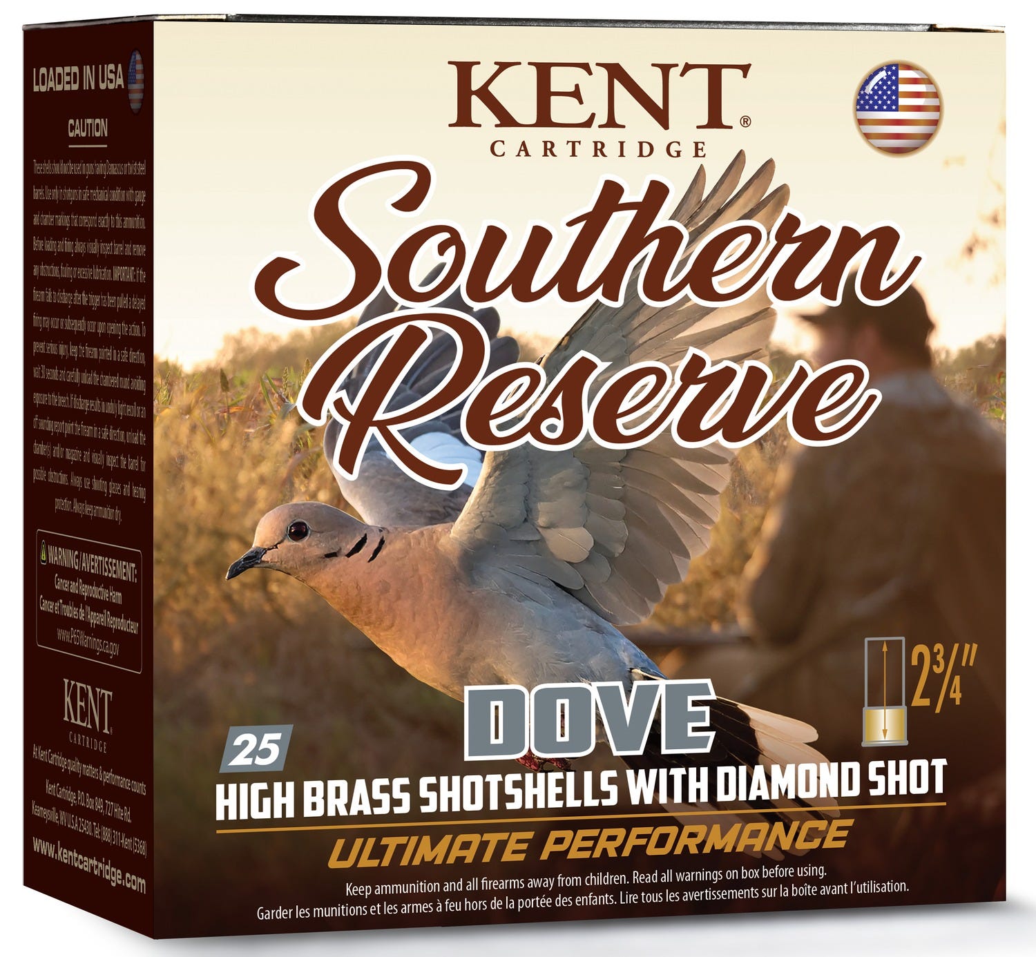 Kent Cartridge Southern Reserve Dove 28 GA-2.75 #7.5 Shot 7/8 oz 25-Rounds