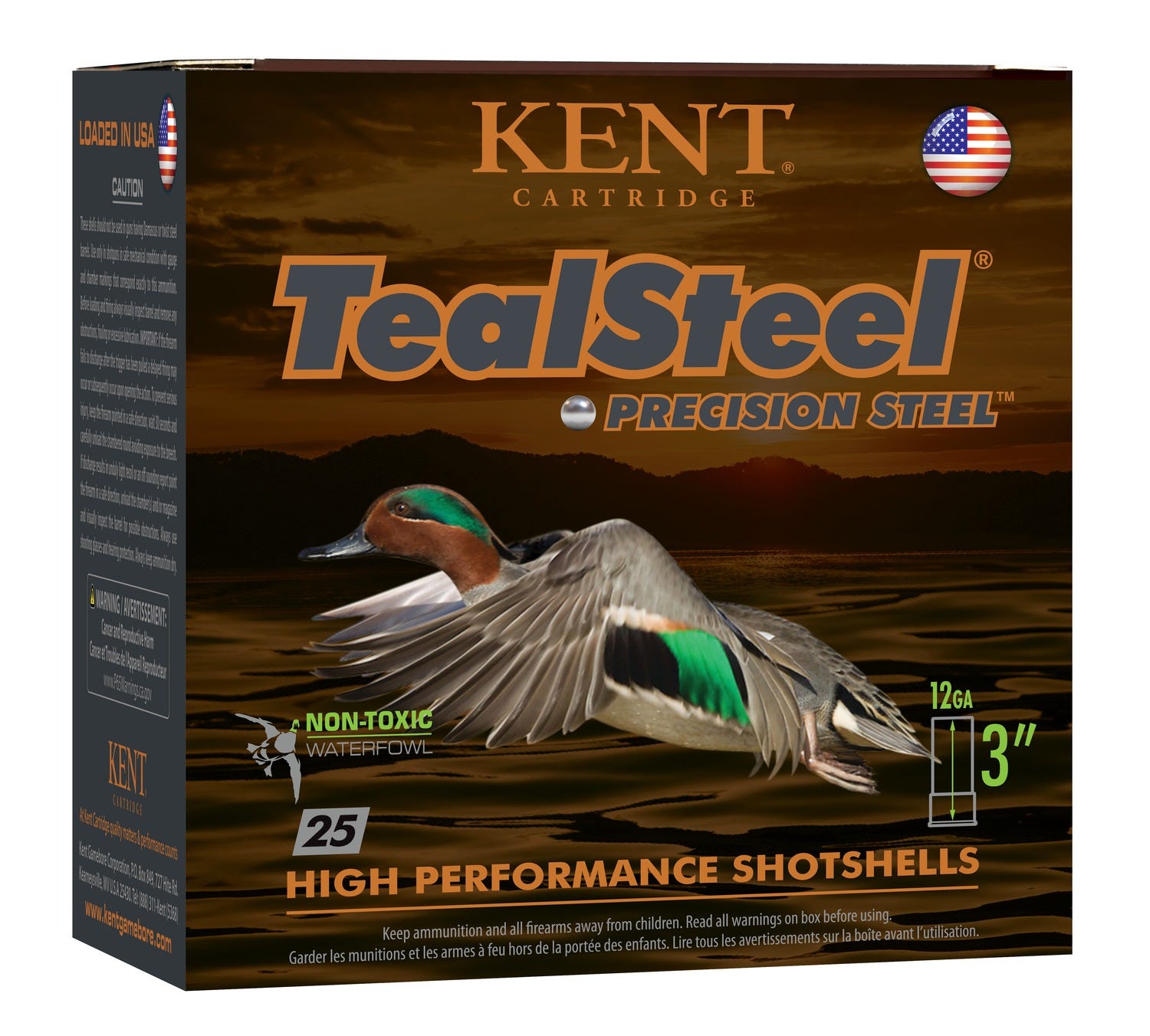 Kent TealSteel Precision Steel 12 GA-2.75 #5 Shot 1-1/4 oz 25-Rounds - Kent