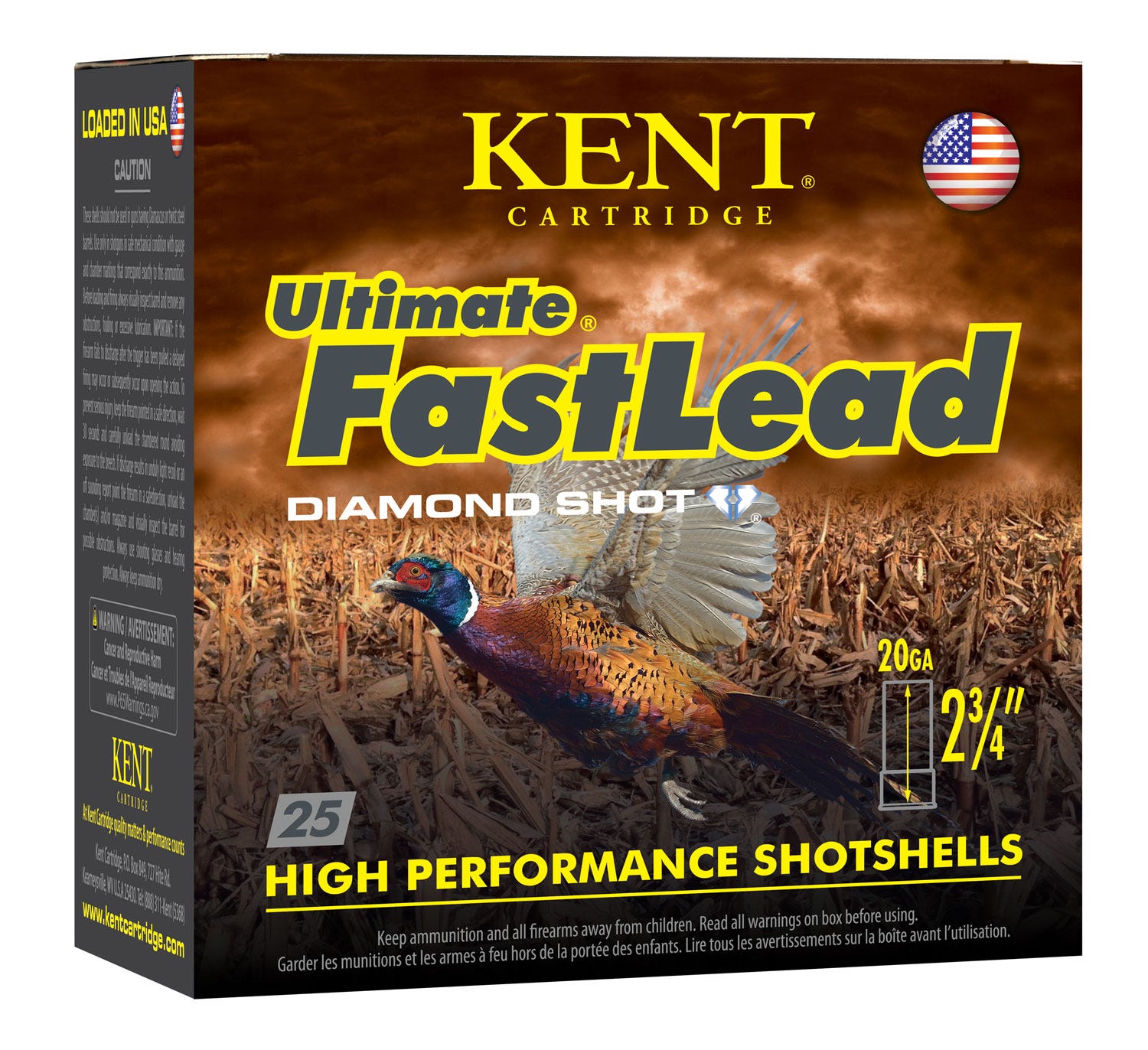 Kent Ultimate Fast Lead 20 GA #6-Shot 25-Rounds 2.75 - Kent Cartridge
