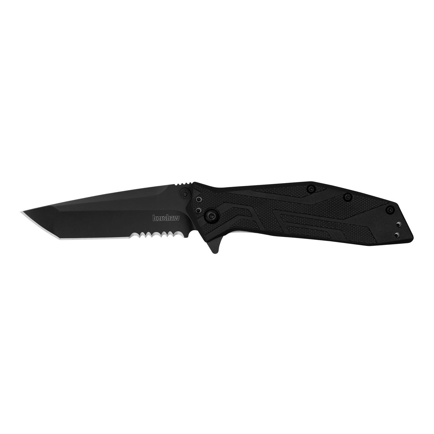 Kershaw Kershaw Brawler 3 Tanto Combination Edge 8Cr13MoV Blade - $37.49 at GrabAGun
