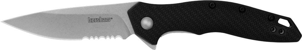 Kershaw Kershaw Shoreline Partially Serrated 3 Drop Point 8Cr13MoV Blade - $29.69 at GrabAGun