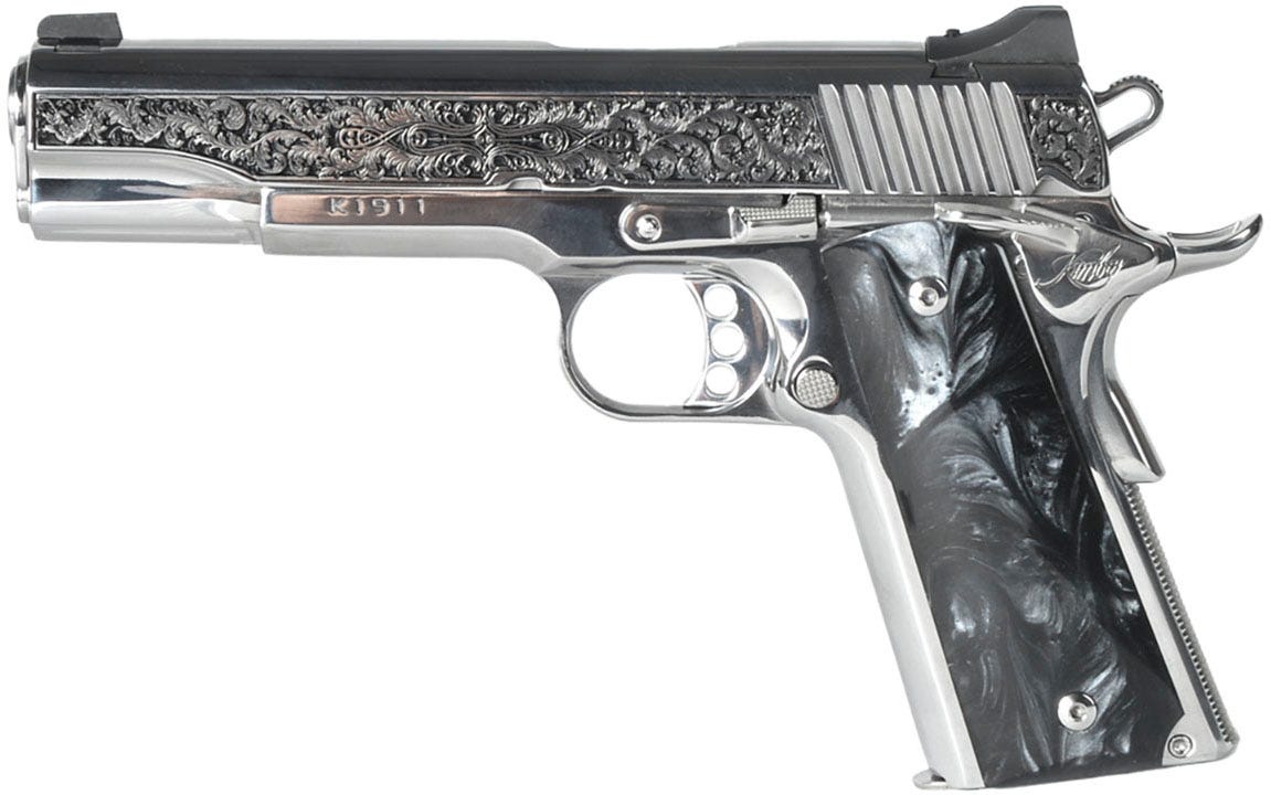 Kimber K1911 Stainless II German Scroll .38 Super 5 Barrel 9-Rounds - Kimber