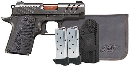 kimber micro 9 bundle black / rose copper 9mm 3.15 barrel 7-rounds w/ 2 mags  holster  bag