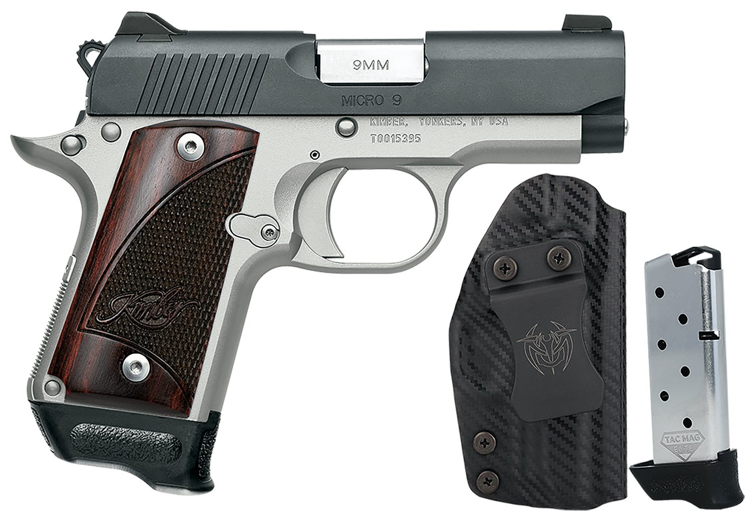 kimber micro 9 two-tone rtc-k bundle 9mm 3.15 barrel 7-rounds w/ 2 mags  holster  bag