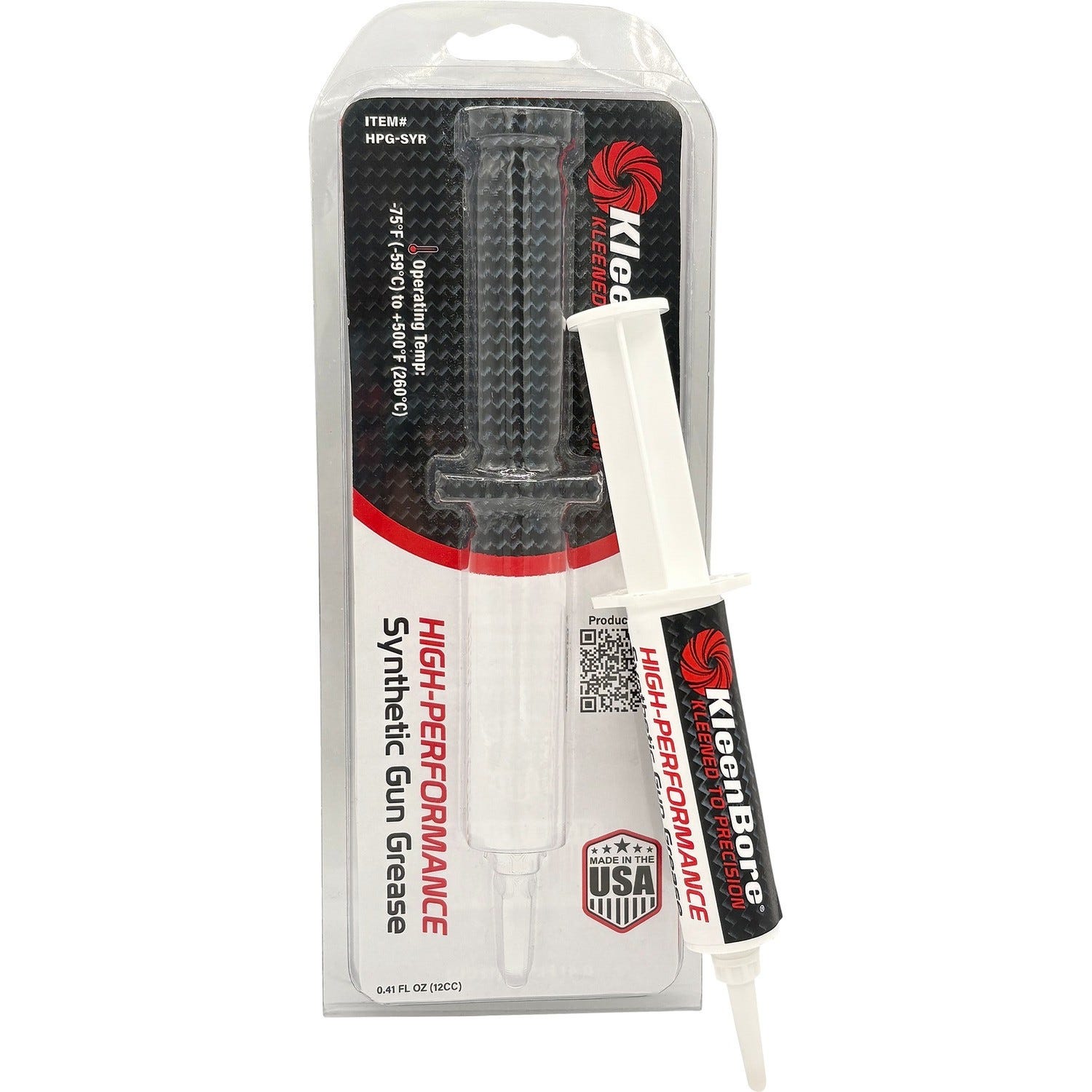 Kleen-Bore High Performance Gun Grease Syringe - Kleen-Bore
