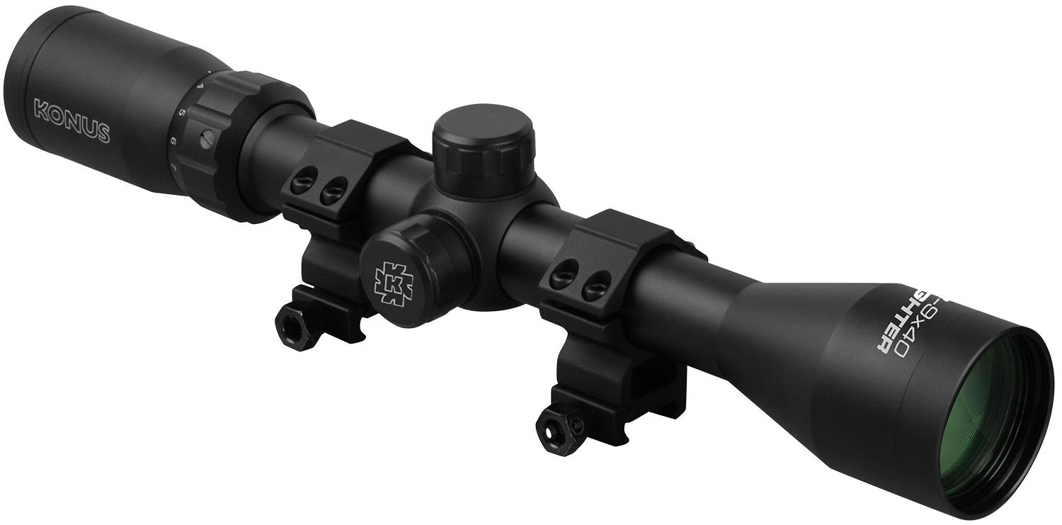 Konus Fighter 3-9x40mm SFP 30/30 Reticle w/ Rings