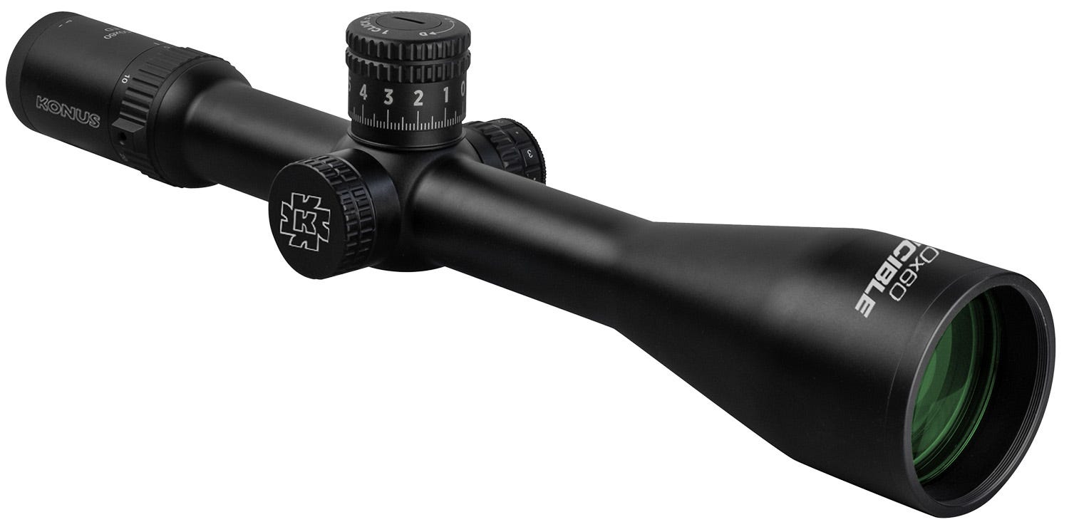 Konus Invincible 5-50x60mm SFP Illuminated Fine Crosshair Reticle