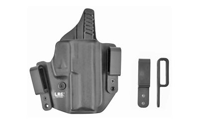 L.A.G. Tactical Defender Series OWB/IWB Holster Fits Sig P365XL, Black Kydex - 2088
