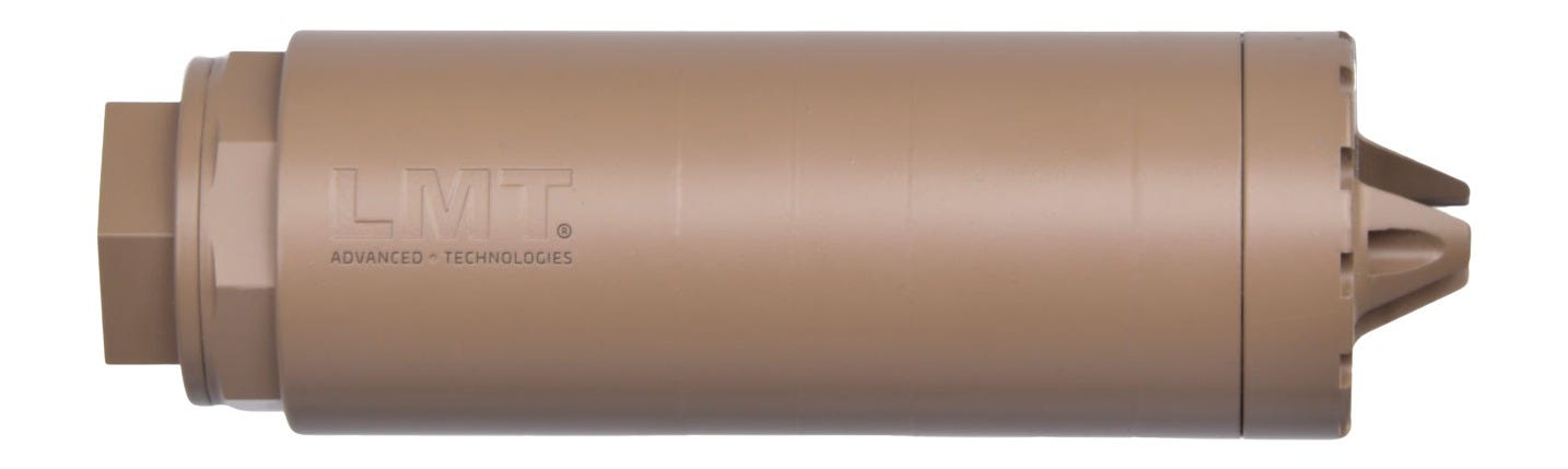 LMT Defense IonK Flat Dark Earth .22 Caliber Suppressor HUB Mount 1/2x28