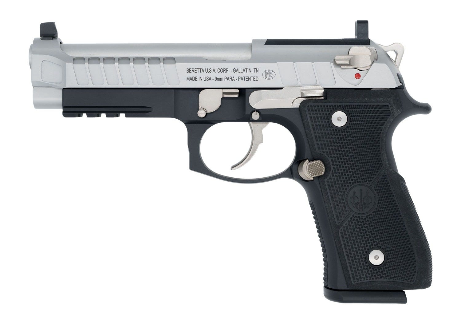 langdon tactical tech beretta 92 elite stainless 9mm 4.7 barrel 18-rounds or