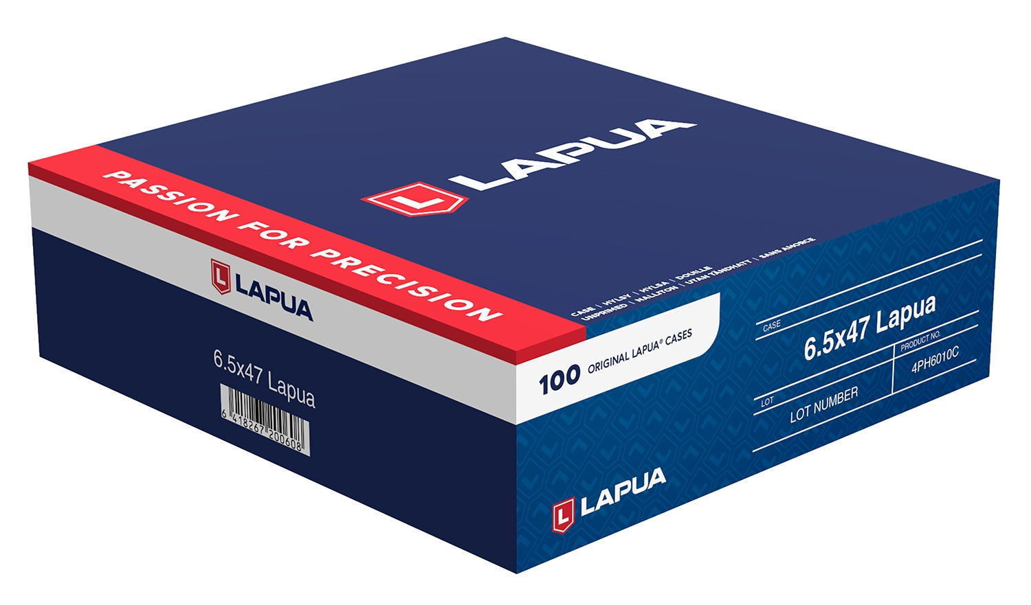 Lapua Unprimed Cases Brass 6.5 x 47 100-Count - Berger Bullets