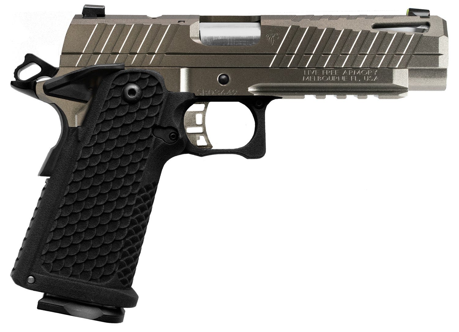 Live Free Armory Apollo 11 Compact Silver 9mm 4.15 Barrel 17-Rounds OR - Live Free Armory