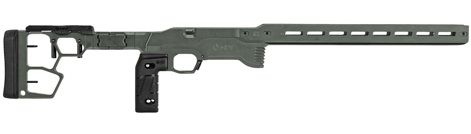 Mdt Sporting Goods Inc ACC Premier Gen2 Chassis Charcoal Green for Ruger American Rimfire - MDT