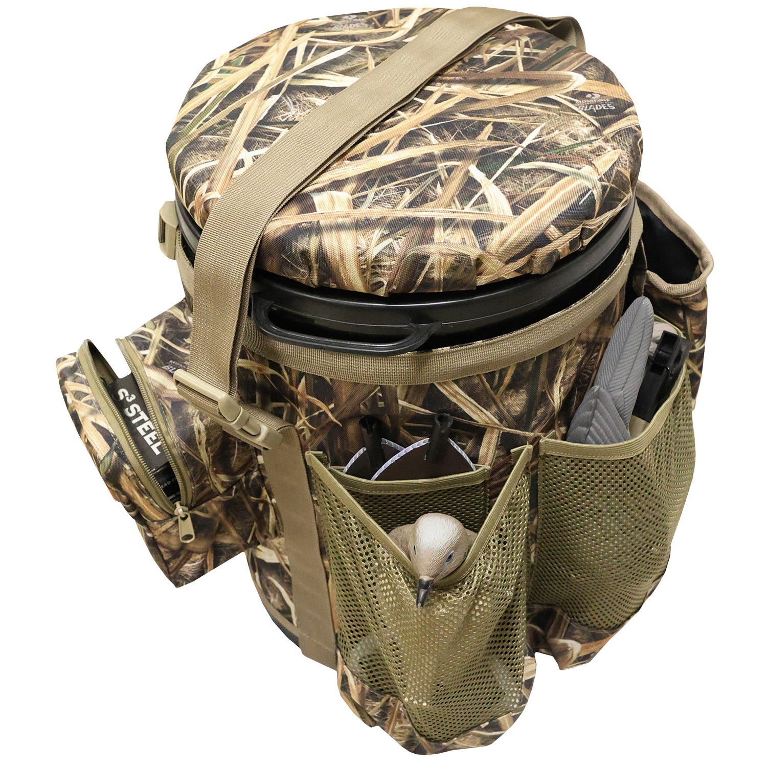 Mojo Dove Game Bucket Swivel Seat Mossy Oak SGB Camo
