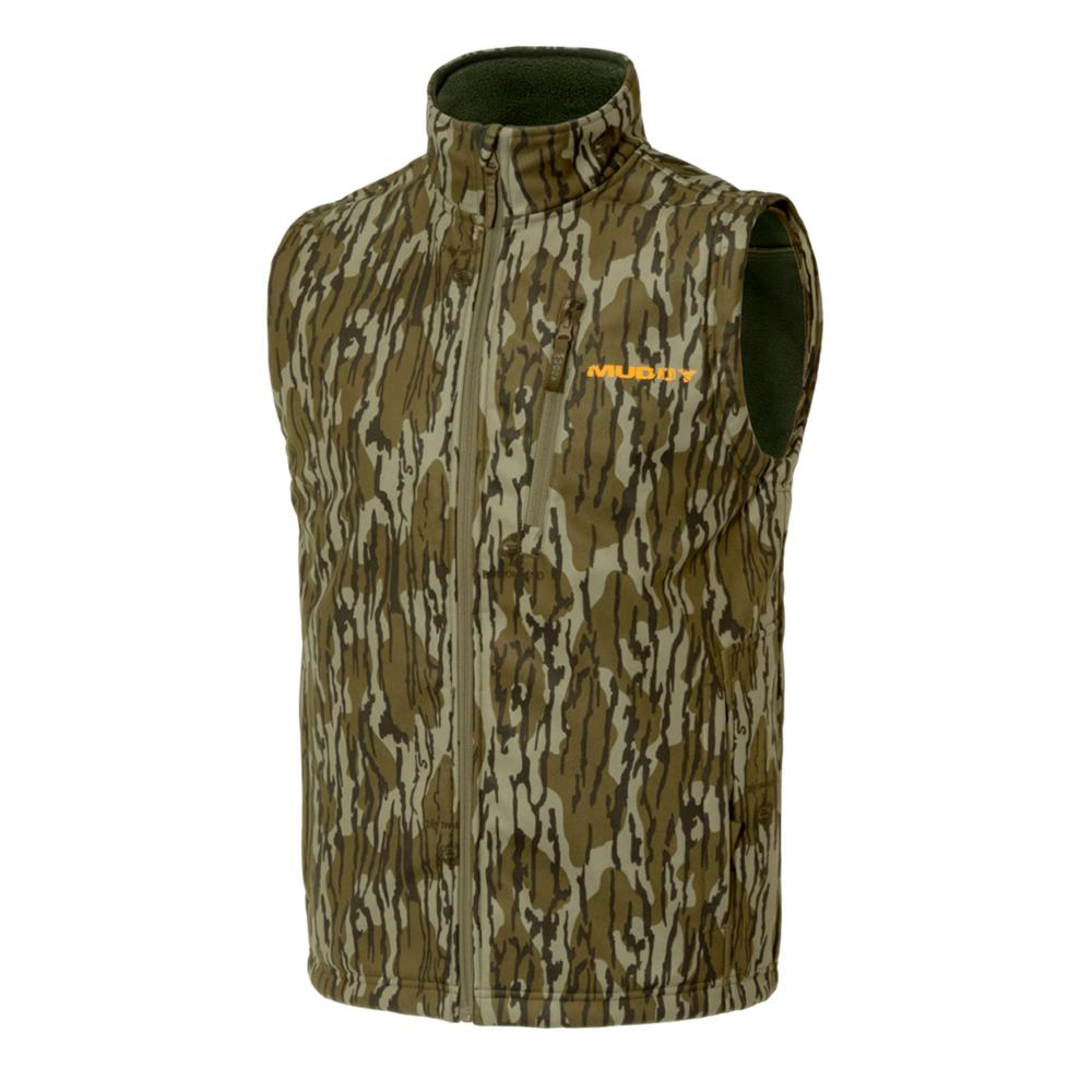 Muddy Muddy TRX Softshell Vest Mossy Oak Bottomlands M - $65.29 at GrabAGun