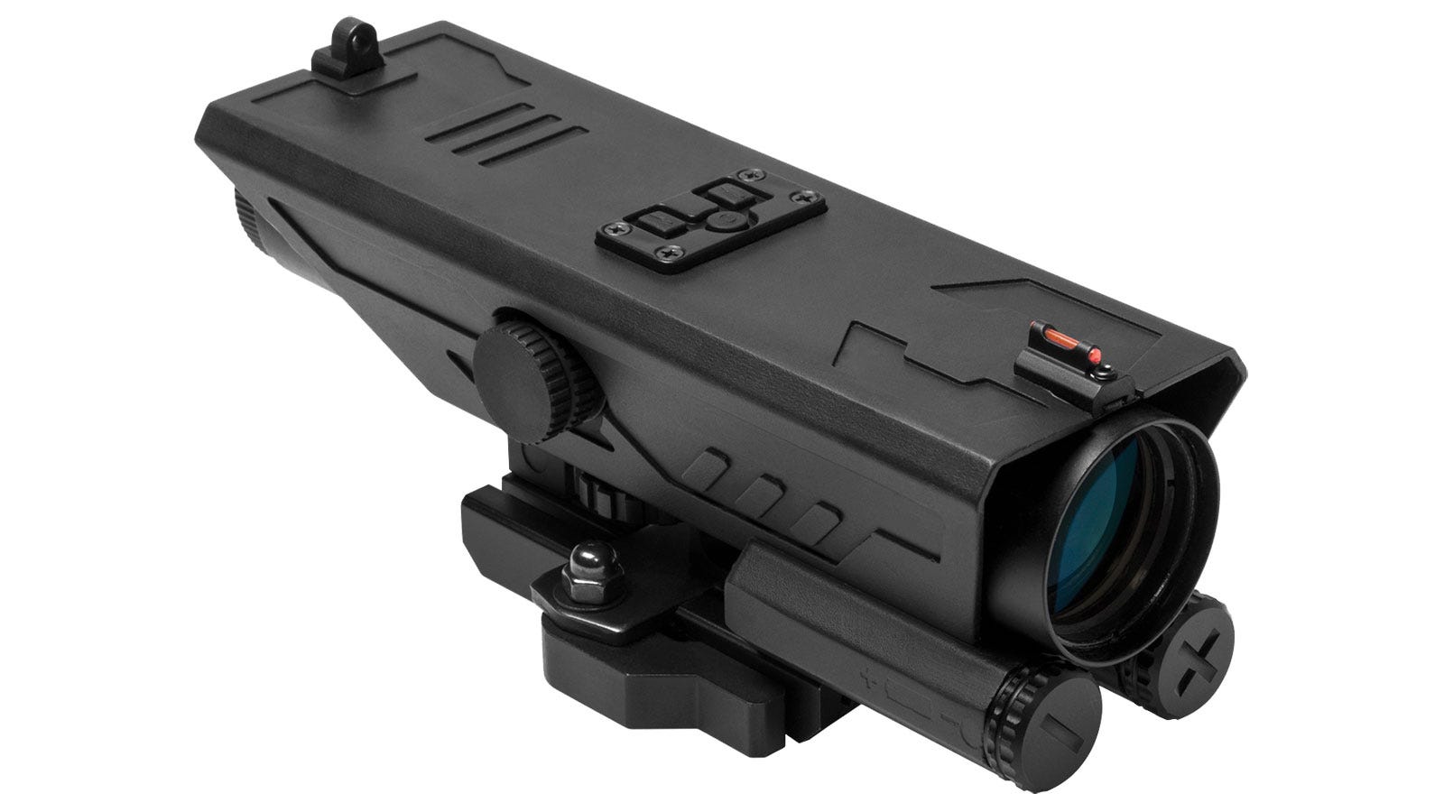 NC Star Delta 4x30mm Scope with White and Red Navigation LED Black - Nc Star