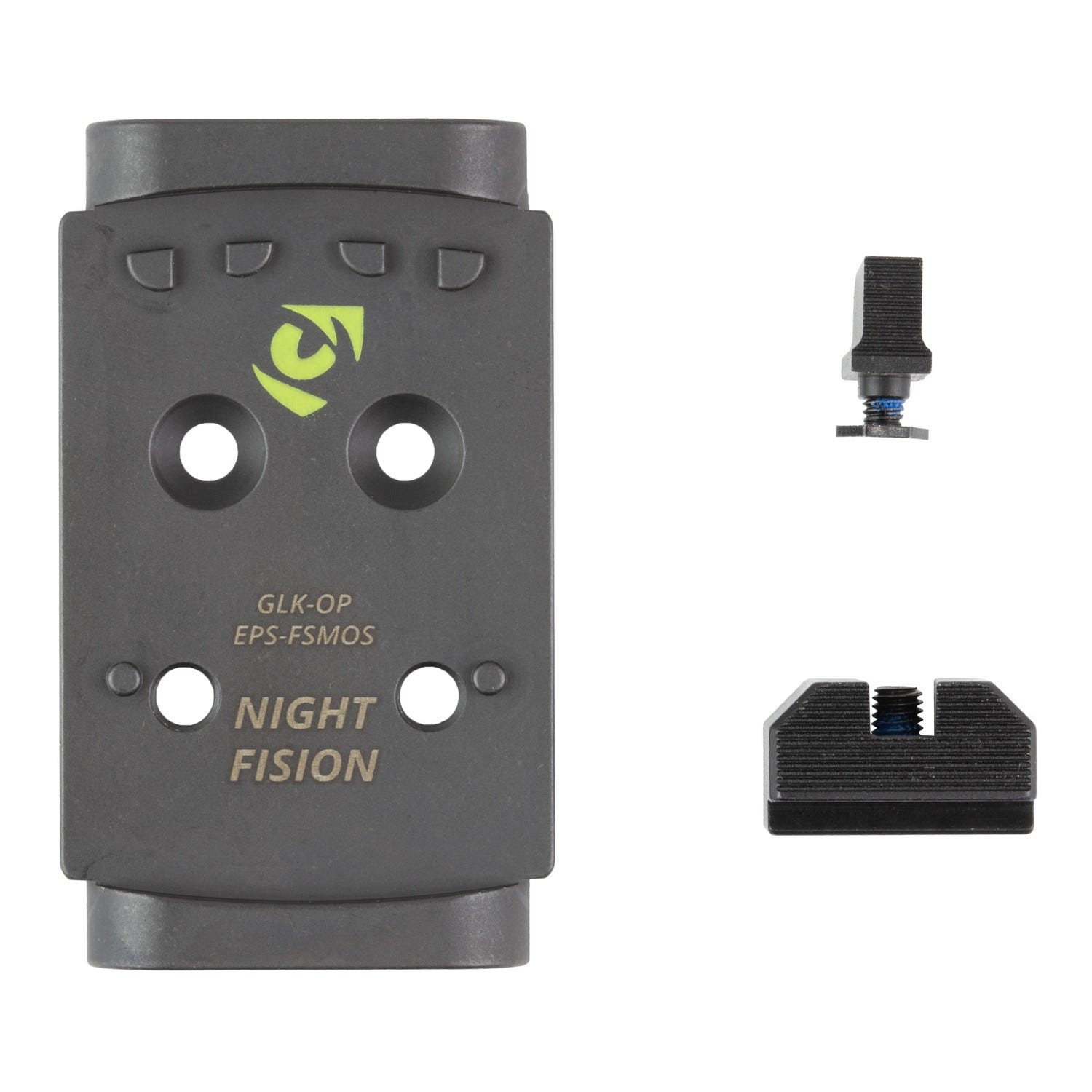 Night Fision Optic Plate + Backup Sight Combo Holosun EPS for Glock MOS - Night Fision