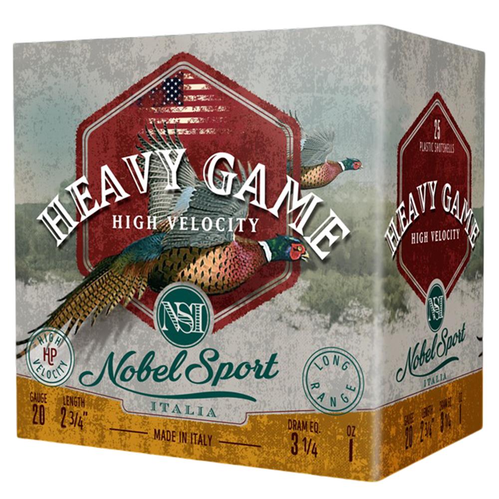 Nobel Sport Heavy Game High Velocity 20 GA-2.75 #5 Shot 1 oz 25-Rounds - Noble Sport
