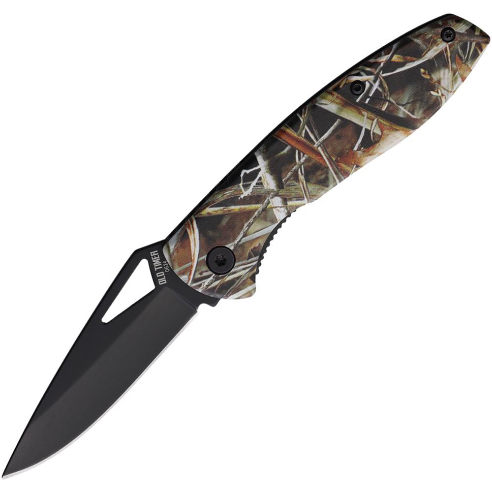 Old Timer Camo Folder Knife 2-9/10 Clip Point Blade Camo