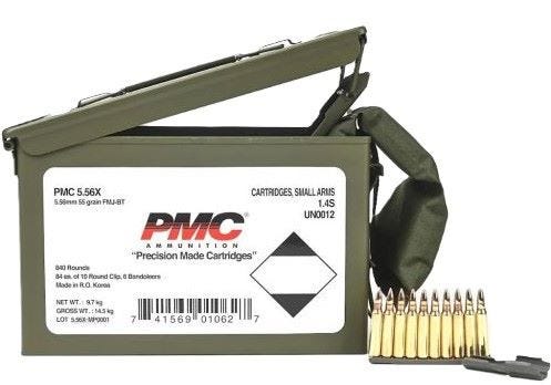 PMC Ammunition Rifle Ammunition 5.56 55 Grain 840-Rounds FMJBT Ammunition Rifle Ammunition 5.56 55 Grain 840-Rounds FMJBT Ammo