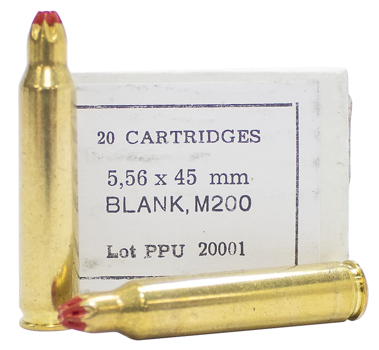PPU Blank Brass 5.56 20-Count