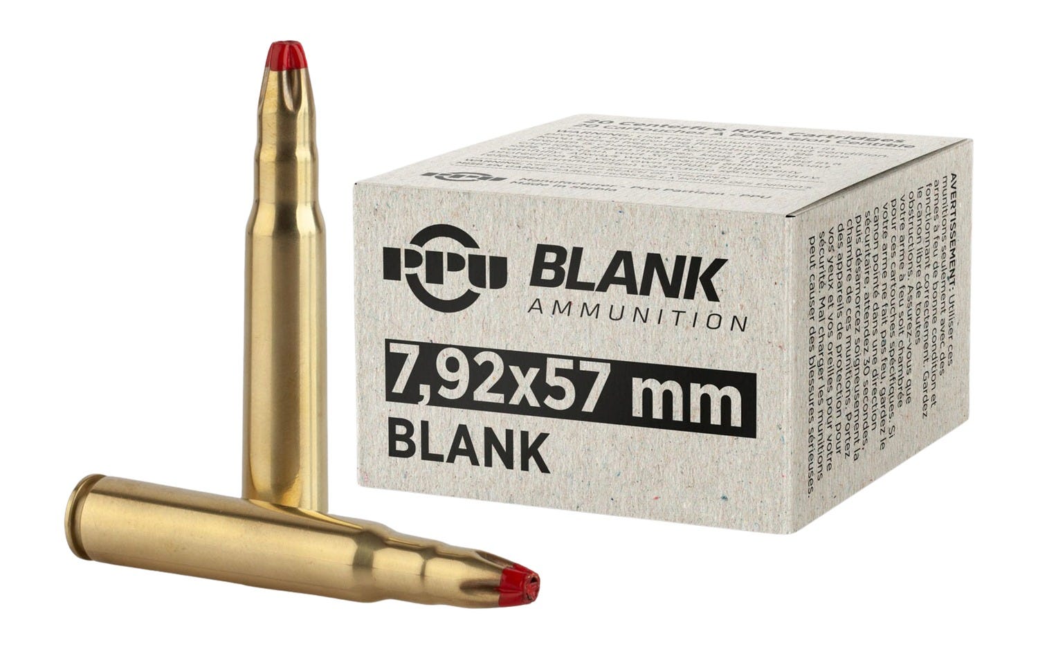 PPU Blanks 8 X 57 20-Rounds