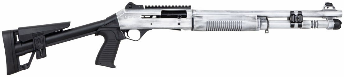 Panzer Arms M4 ARGO White 12 GA 18.5 Barrel 5-Rounds - PW Arms