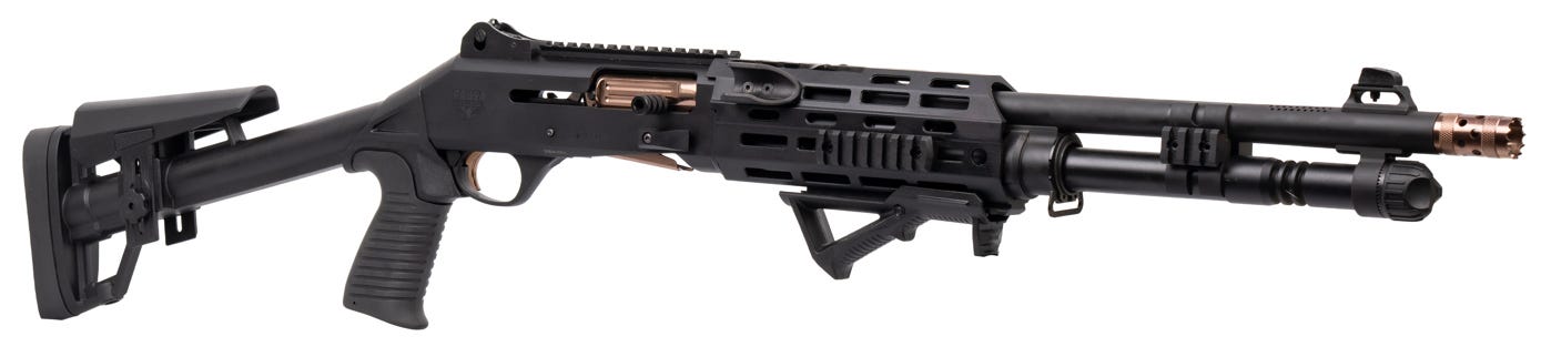 panzer arms m4 pro al 12 ga 18.5 barrel 5-rounds w/ bronze breacher