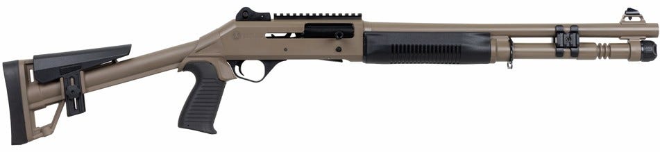 PW Arms M4 Tactical Flat Dark Earth 12 GA 18.5 Barrel - PW Arms