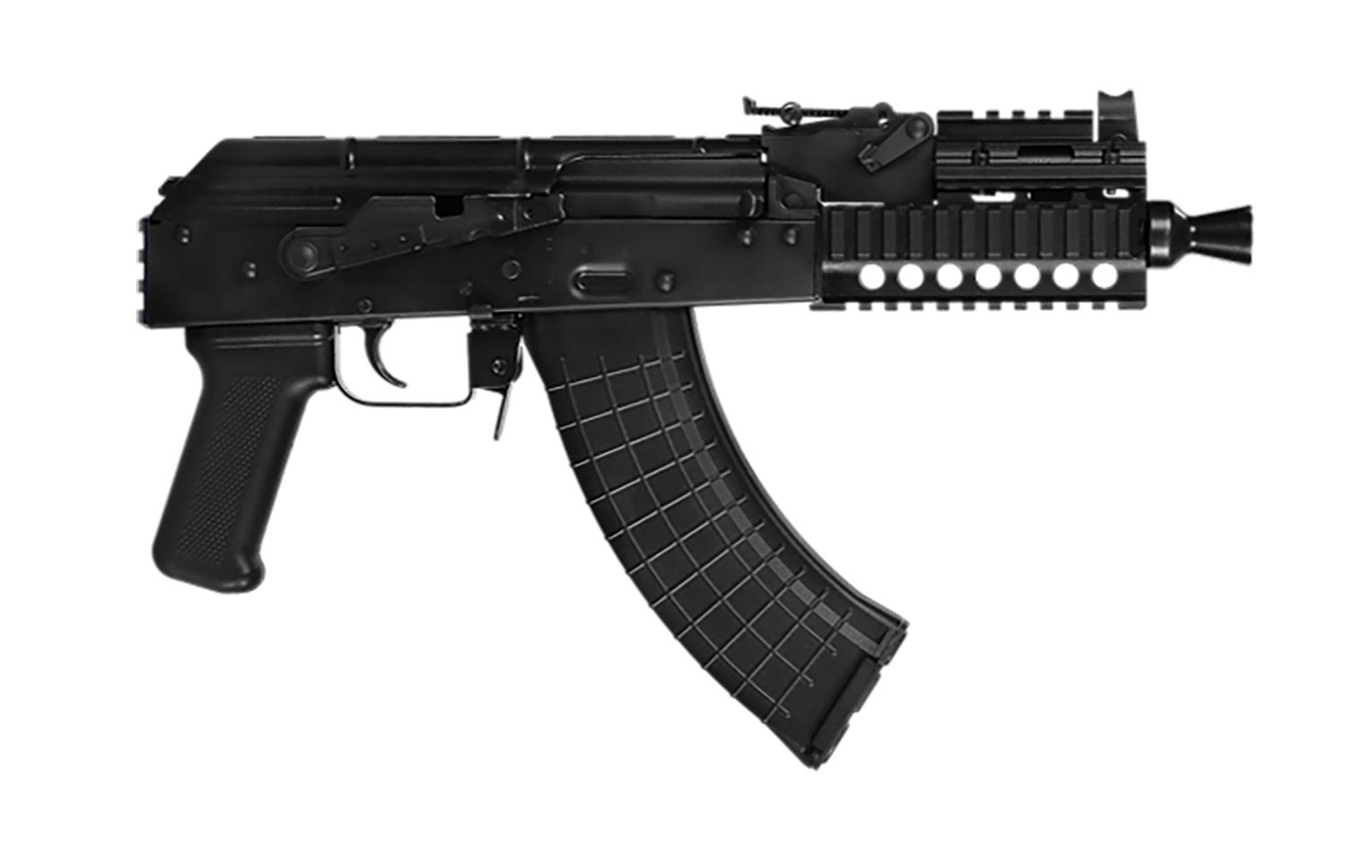 pioneer arms micro hellpup pro 7.62 x 39 7 barrel 30-rounds w/ quad rail