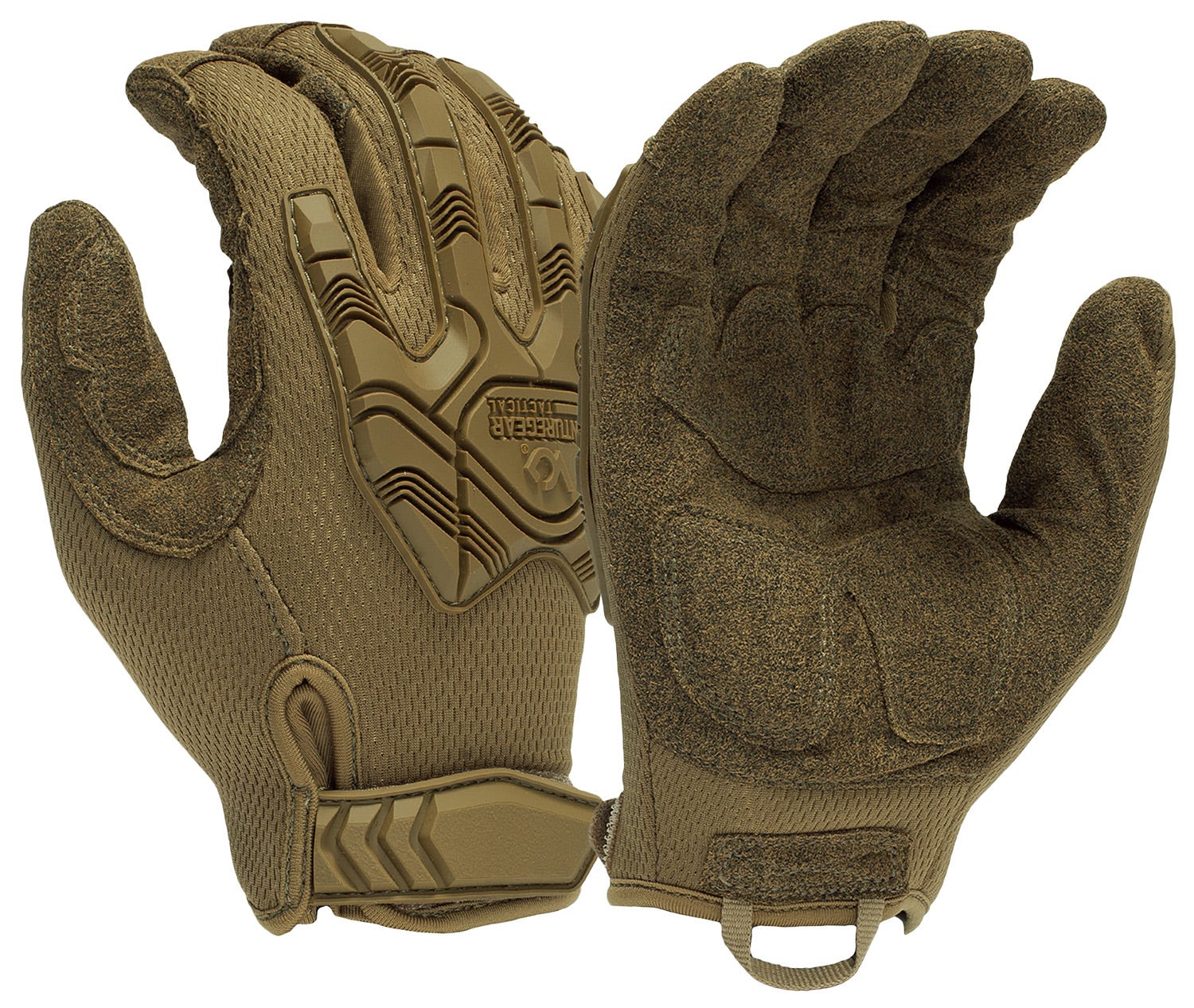 Pyramex Impact Operator Gloves Coyote Brown Heavy-Duty Synthetic XL - Pyramex
