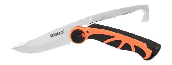 Ruko Knives Ruko Knives Rescue Orange Fixed 1.75 Skinner 7Cr17MoV Stainless Steel Blade w/ Nylon Sheath - $34.00 at GrabAGun
