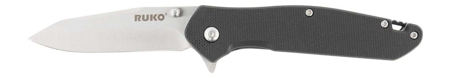 Ruko Knives Ruko Knives Tactical 3.25 Plain Edge Drop Point 420A Blade - $25.00 at GrabAGun