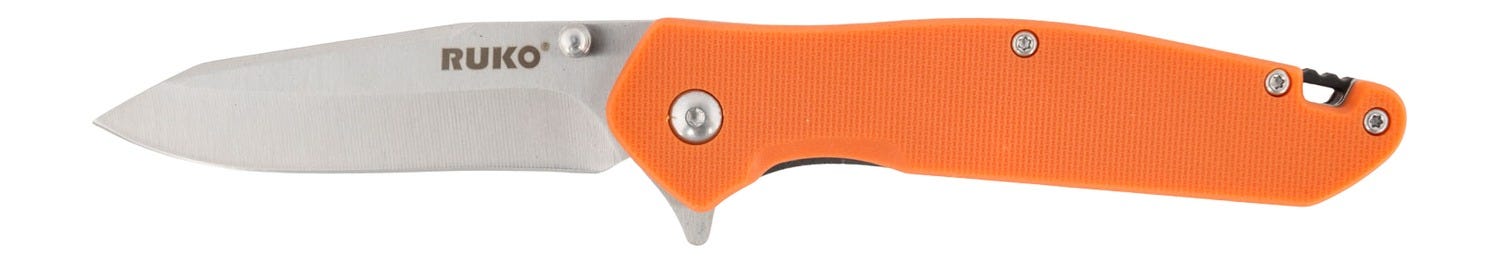 Ruko Knives Ruko Knives Tactical Orange 3.25 Folding 420A Blade - $25.00 at GrabAGun