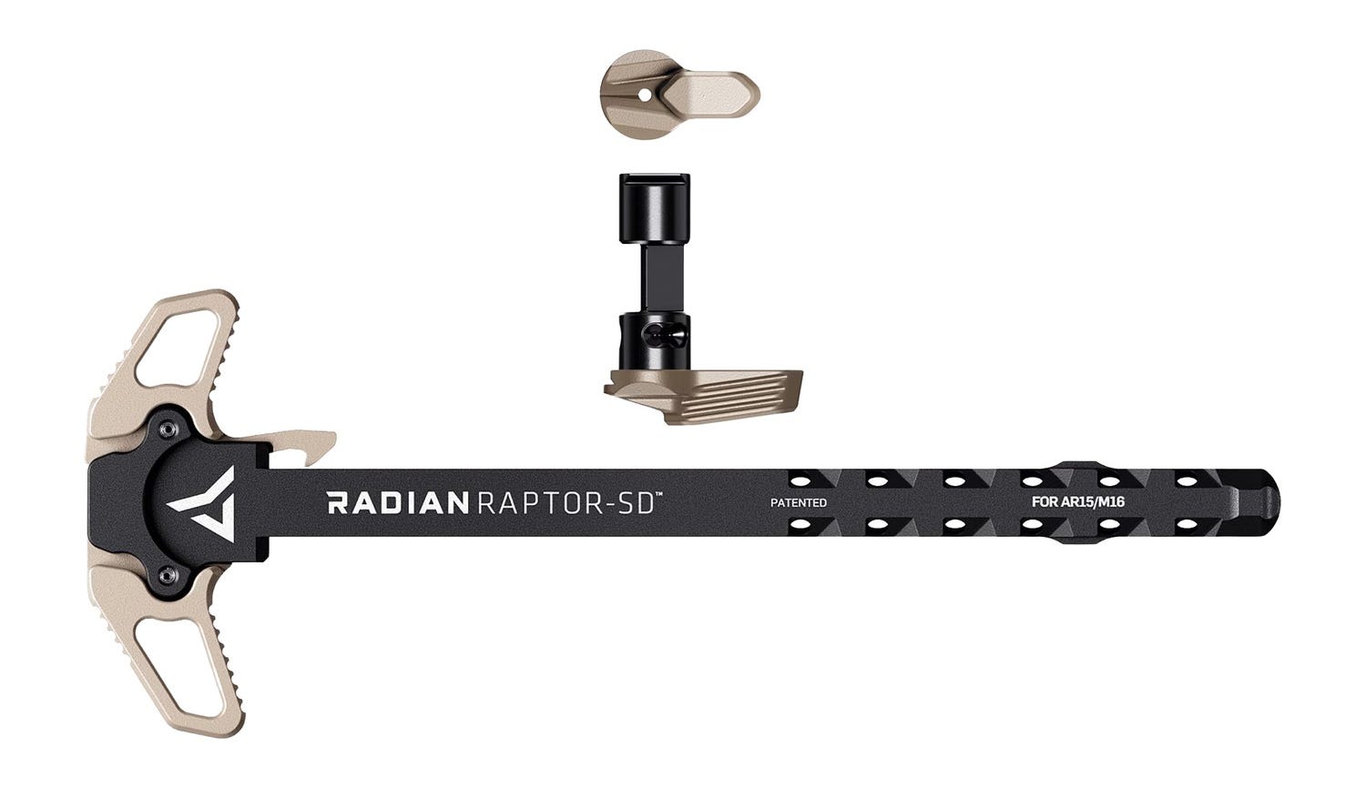Radian Weapons Raptor-SD/Talon 45/90 Flat Dark Earth Charging Handle / Safety Combo